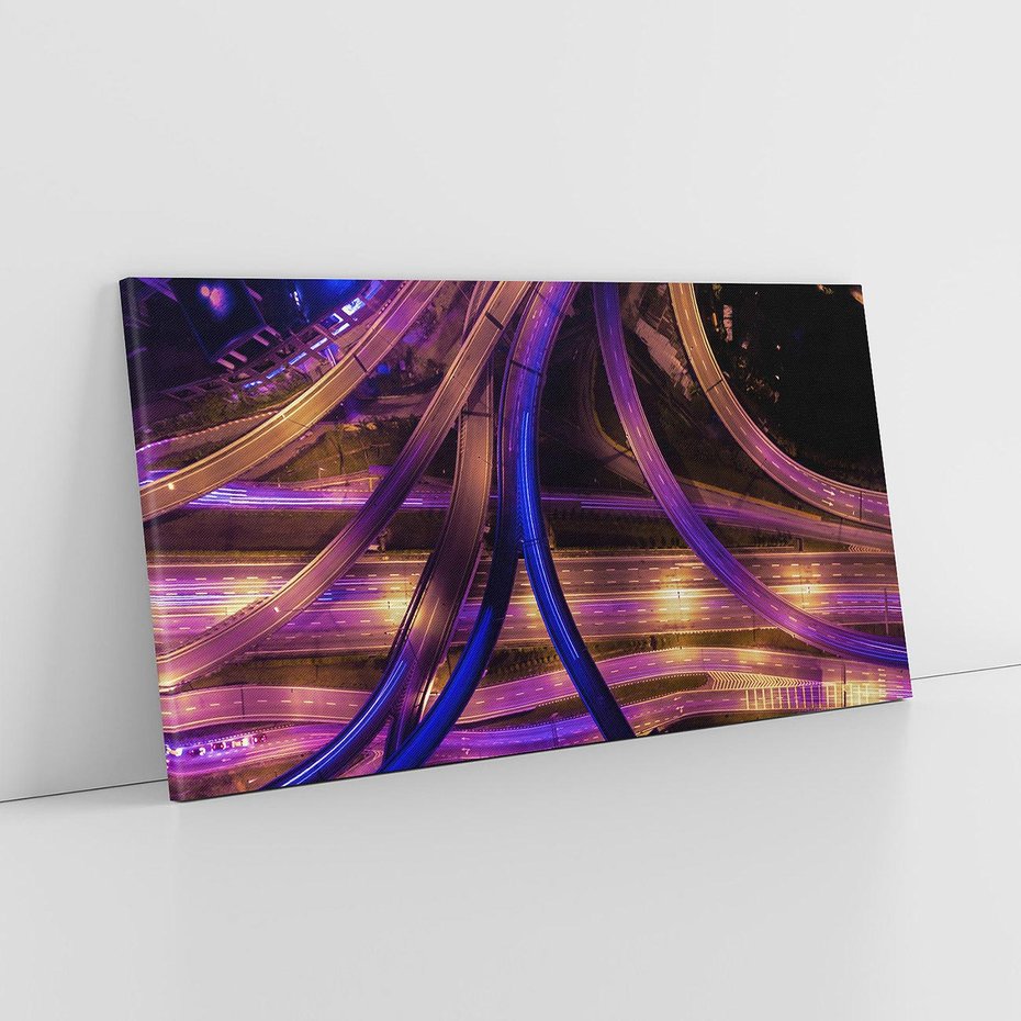 Obraz na płótnie 120x60 - Wiadukty i autostrada - Węzeł drogowy w USA - wiadukty, autostrada