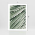 Plakat bez ramy 50x70 - Tropikalna Oaza - zielony liść palmy, zieleń