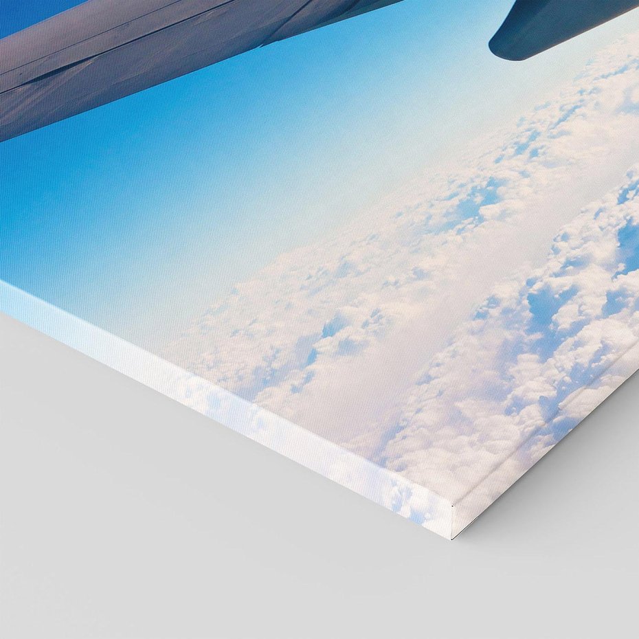 Obraz na płótnie 30x30 - Samolot ku Księżycowi - samolot, ksieżyc