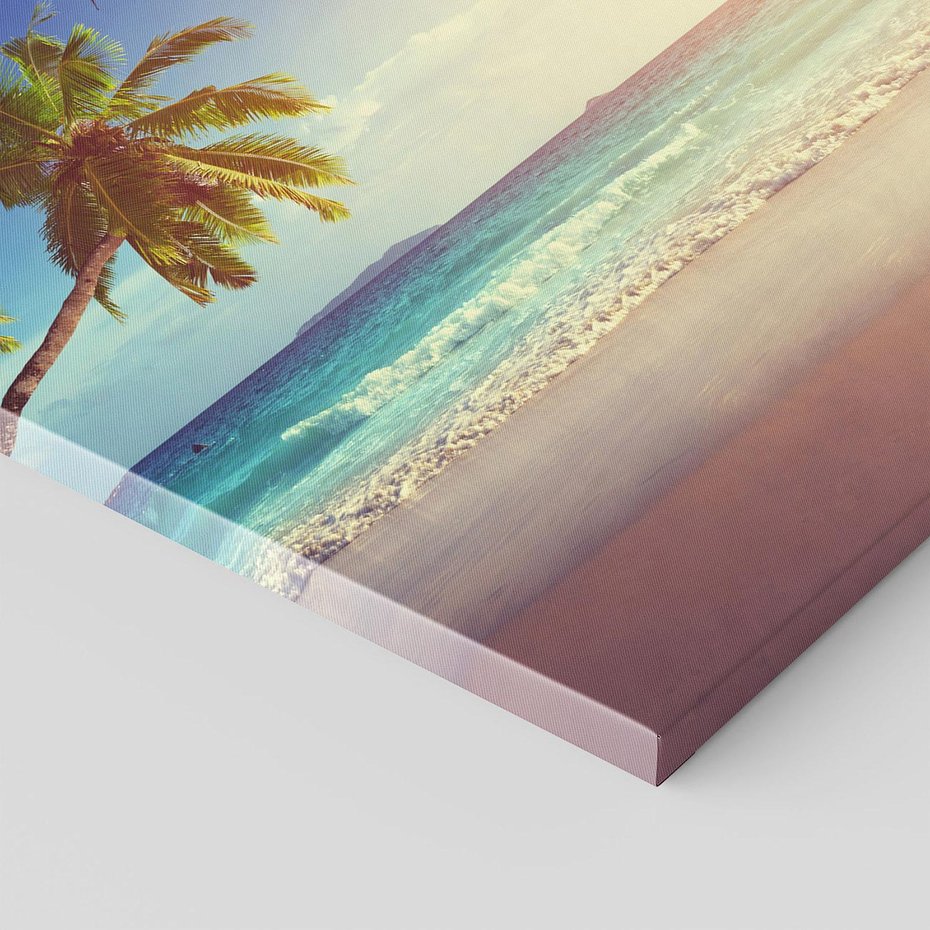 Obraz na płótnie 50x50 - Rajska plaża na Seszelach - Seszele, plaża