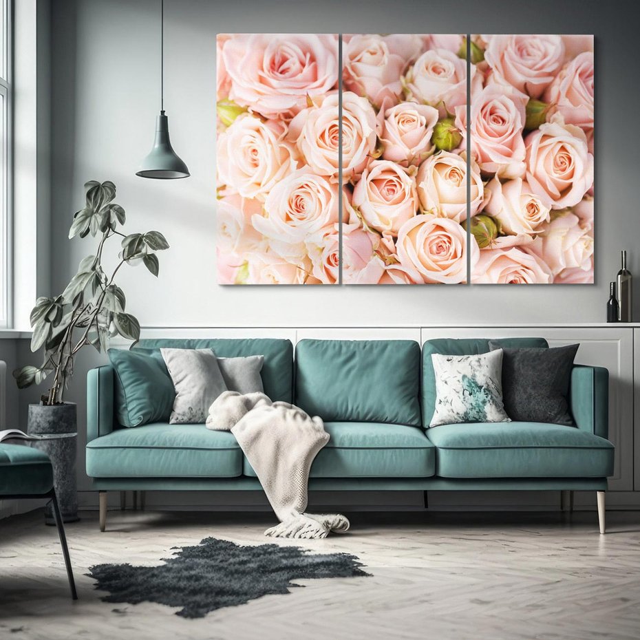 Obraz na płótnie 120x80 - Delikatność róż - piękno natury - róże, kwiaty