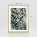 Plakat w ramie 30x40 - Palmy w Zgaszonej Zieleni - palmy, tropikalne liście - rama drewno