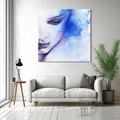 Obraz na płótnie 60x60 - Graficzna magia kobiecej twarzy - grafika, kobieta