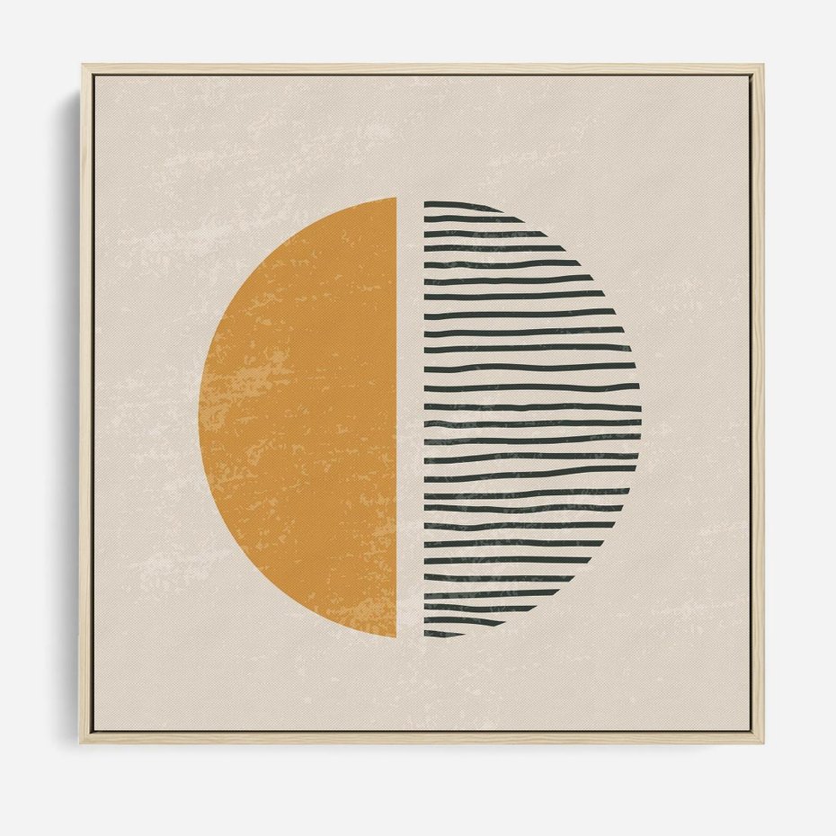 Obraz w ramie 80x80 - Kształty Nowych Granic - nowoczesna sztuka, minimalizm - rama drewno