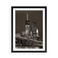 Plakat w ramie 50x70 - Magia miasta nocą - miasto, noc - rama czarna
