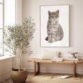 Plakat w ramie 40x50 - Kocie uroki na płótnie - kot, kotek - rama drewno