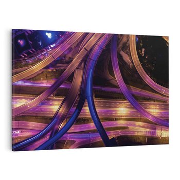 Obraz na płótnie 100x70 - Wiadukty i autostrada - Węzeł drogowy w USA - wiadukty, autostrada