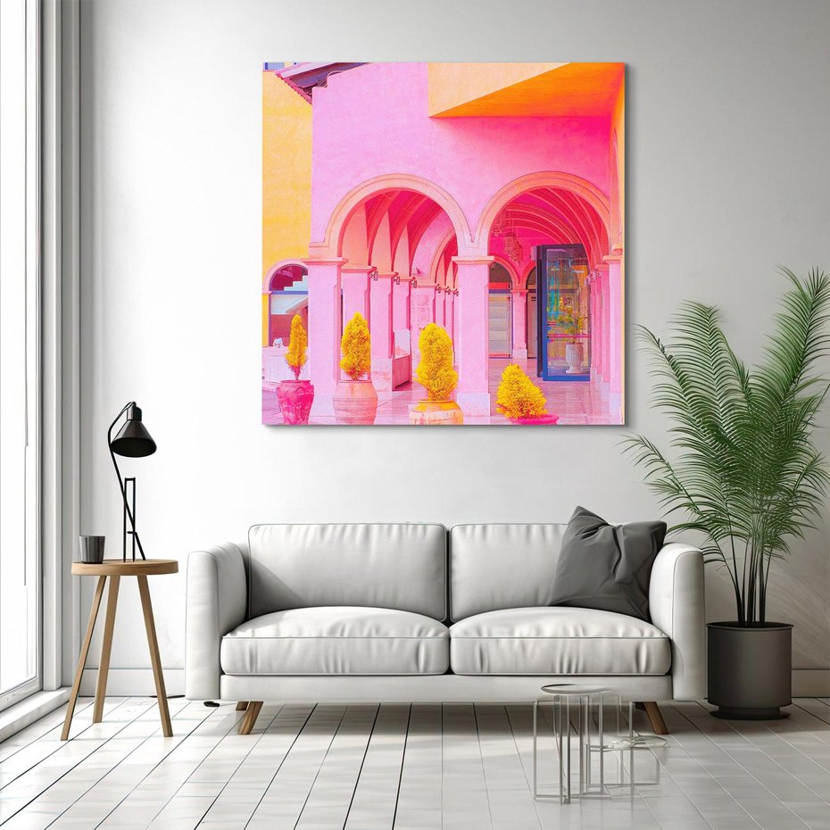 Obraz na płótnie 60x60 - Marokańskie pastele - marokański, pastele