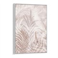 Obraz w ramie 50x70 - Pejzaż zaklętych uczuć - monochromatyczne, w odcieniach beżu - rama biała