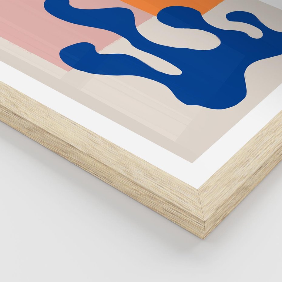 Plakat w ramie 50x70 - Bezgraniczna Galeria Plam - abstrakcja, nowoczesny plakat - rama drewno