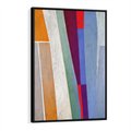 Obraz w ramie 50x70 - Księga Ukrytych Odbić - abstrakcyjne dziwne kształty, olejny obraz - rama czarna