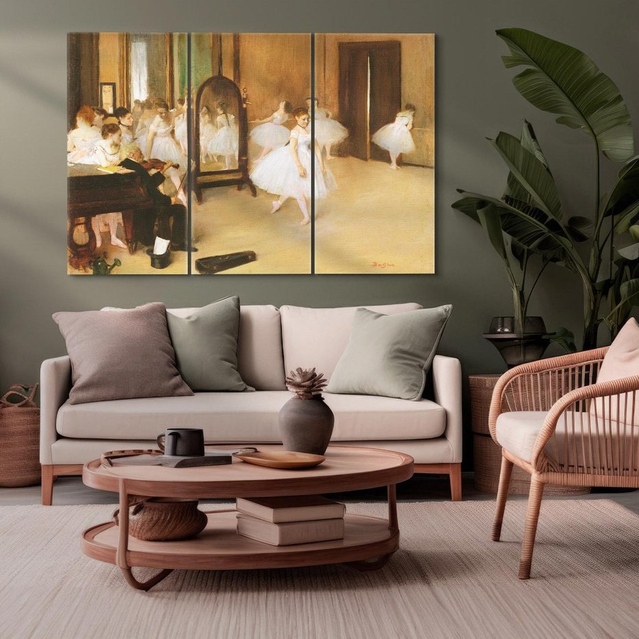 Obraz na płótnie 120x80 - The Dancing Class (1870), Edgar Degas - Reprodukcja - reprodukcja, obraz na płótnie