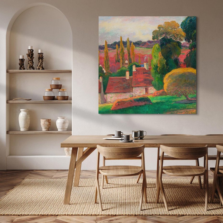 Obraz na płótnie 60x60 - Farma w Bretanii - Reprodukcja - reprodukcja, obraz na płótnie