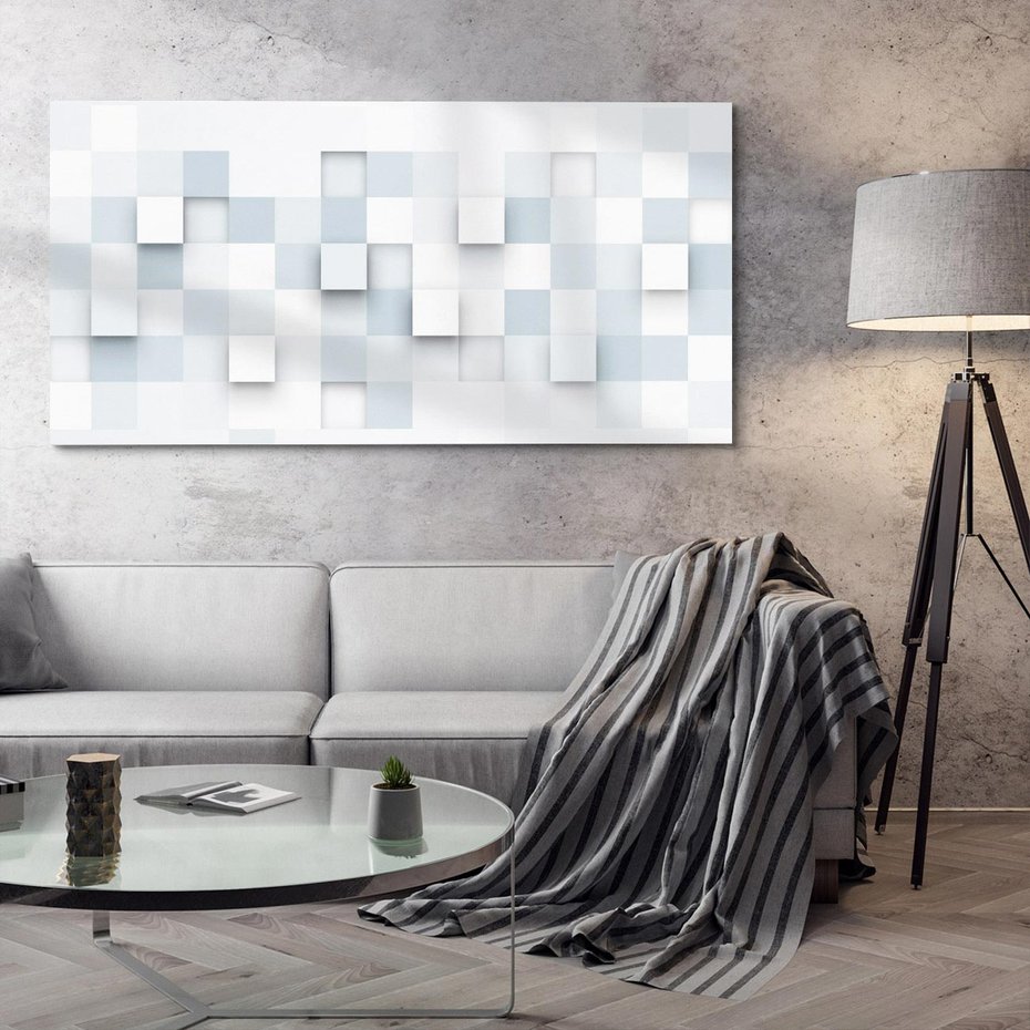 Obraz na płótnie 100x50 - Trójwymiarowe formy geometryczne - geometria, 3D