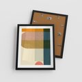Plakat w ramie 40x50 - Geometryczna Grafika na Plakacie - geometryczna nowoczesna grafika, minimalizm - rama czarna