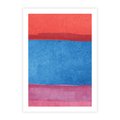 Plakat bez ramy 21x30 - Migocące Formy - kolorowe akwarelowe pasy, odcienie czerwień
