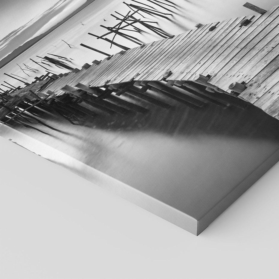 Obraz na płótnie 50x50 - Spokój natury - jezioro, molo