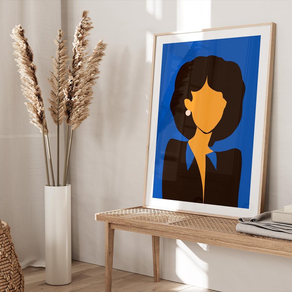 Plakat w ramie 30x40 - Modernistyczne Wibracje - sztuka nowoczesna, plakat - rama drewno