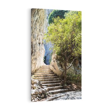 Obraz na płótnie 50x70 - Krok po kroku do celu - schody, perspektywa