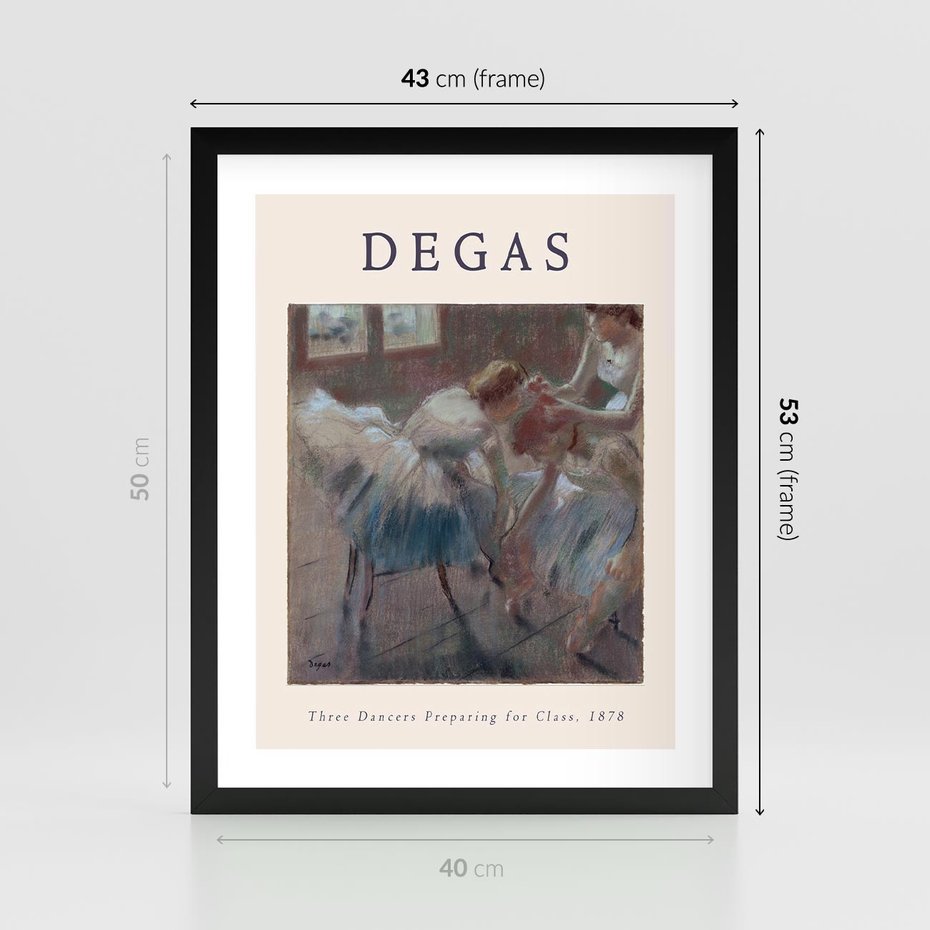 Plakat w ramie 40x50 - Elegancja Baletu na Plakacie - reprodukcja, degas - rama czarna