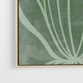 Obraz w ramie 50x70 - Zieleń Kształtująca Spokój - zielony plakat, roślinne inspiracje - rama drewno