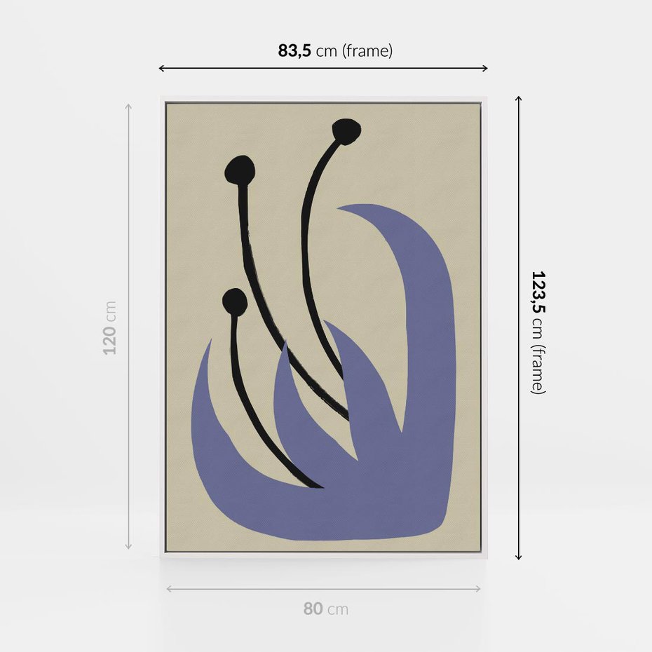 Obraz w ramie 80x120 - Bezgraniczne Przenikanie - minimalizm, boho plakat - rama biała