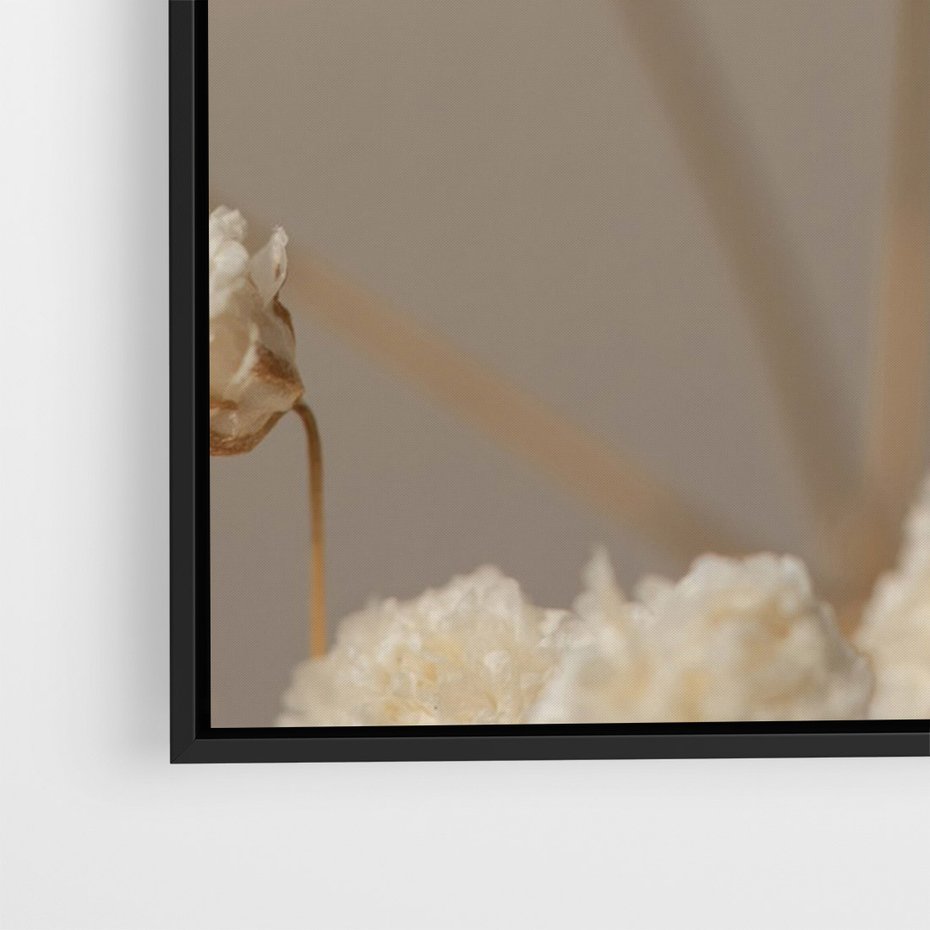 Obraz w ramie 50x70 - Subtelna gipsówka - gipsówka, suche - rama czarna