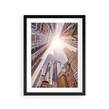 Plakat w ramie 50x70 - Oczami artysty - miasto, perspektywa - rama czarna