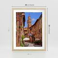 Plakat w ramie 40x50 - Urok włoskich uliczek - włoskie, uliczki - rama drewno