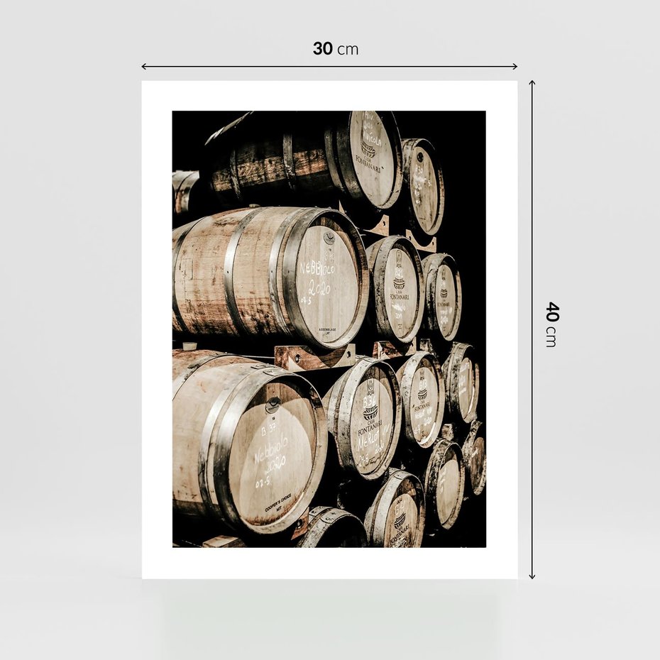 Plakat bez ramy 30x40 - Tradycyjne Beczki - beczki, rustykalna fotografia