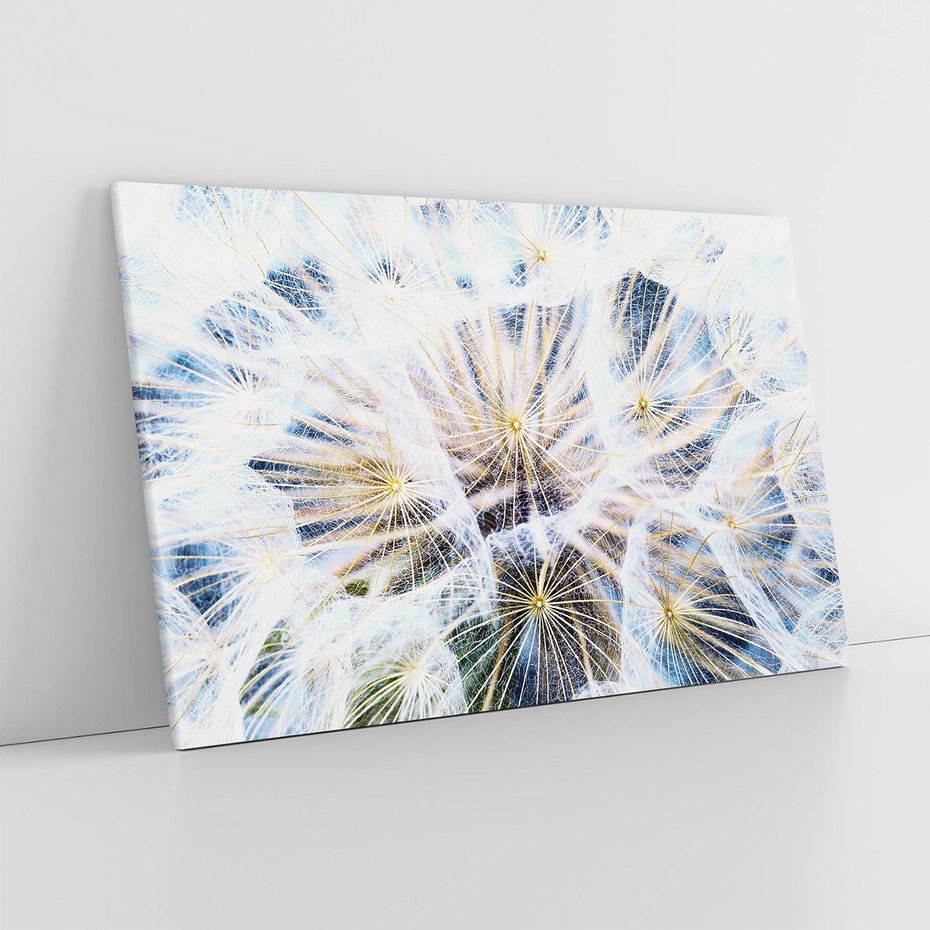 Obraz na płótnie 120x80 - marzenia w locie - dmuchawce, dmuchawiec