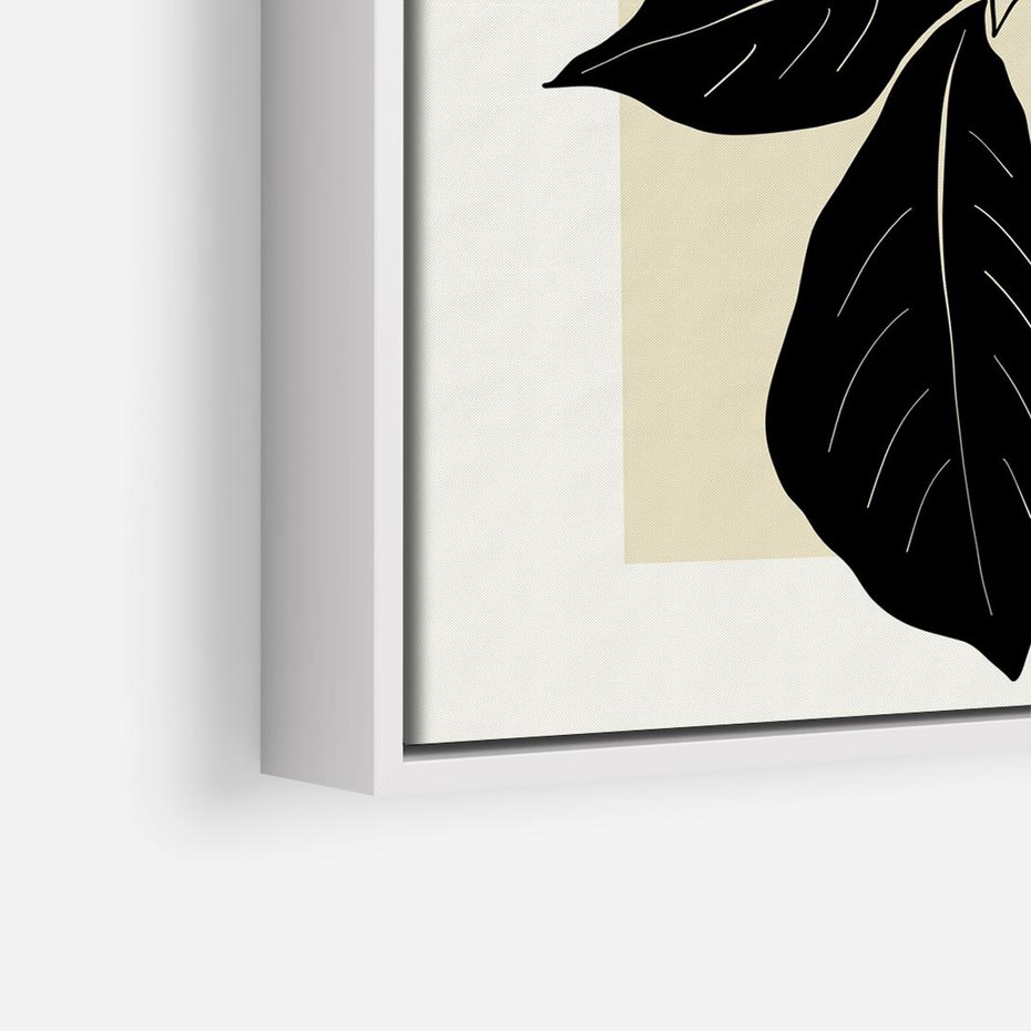 Obraz w ramie 50x50 - Melancholia przerywanych linii - wiaty, typografia - rama biała