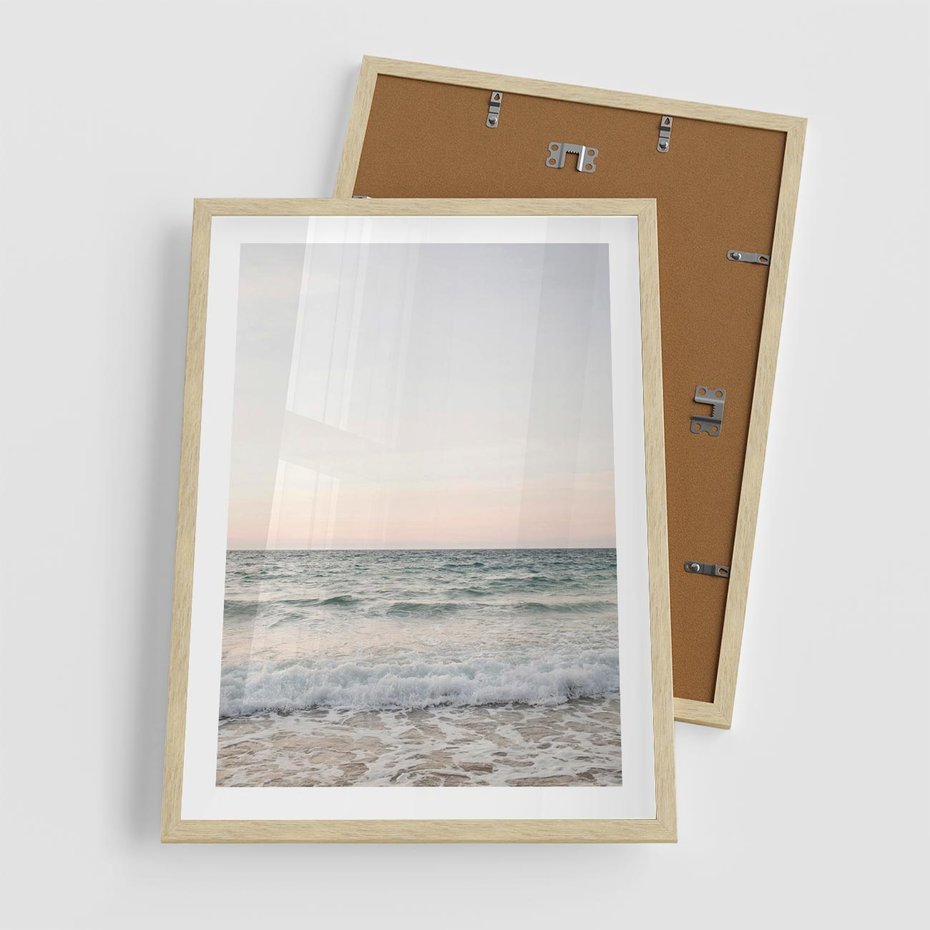 Plakat w ramie 50x70 - Morze i Fale - morze, fale - rama drewno