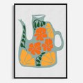 Obraz w ramie 70x100 - Kolorystyczna Ekspresja - czajnik, abstrakcja - rama czarna