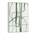Obraz w ramie 70x100 - Zielony Spokój - zielona abstrakcja, spokojny plakat - rama biała