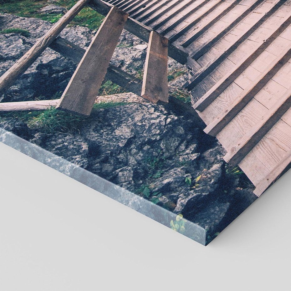 Obraz na płótnie 100x50 - Schody w skałach - Góry - schody, skały