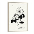 Obraz w ramie 80x120 - Poezja kwiecistej kreski - kwiaty, minimalistyczne - rama drewno