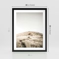 Plakat w ramie 40x50 - Wzgórze w Odcieniach Sepii - wzgórze, trawy - rama czarna