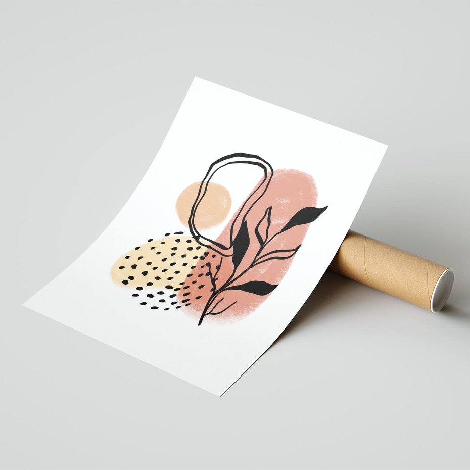 Plakat bez ramy 50x70 - Migotliwe Harmonie - abstrakcja, sztuka nowoczesna