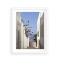 Plakat w ramie 40x50 - Podróże w Czasie: Perspektywiczna Uliczka - uliczka, perspektywa - rama biała