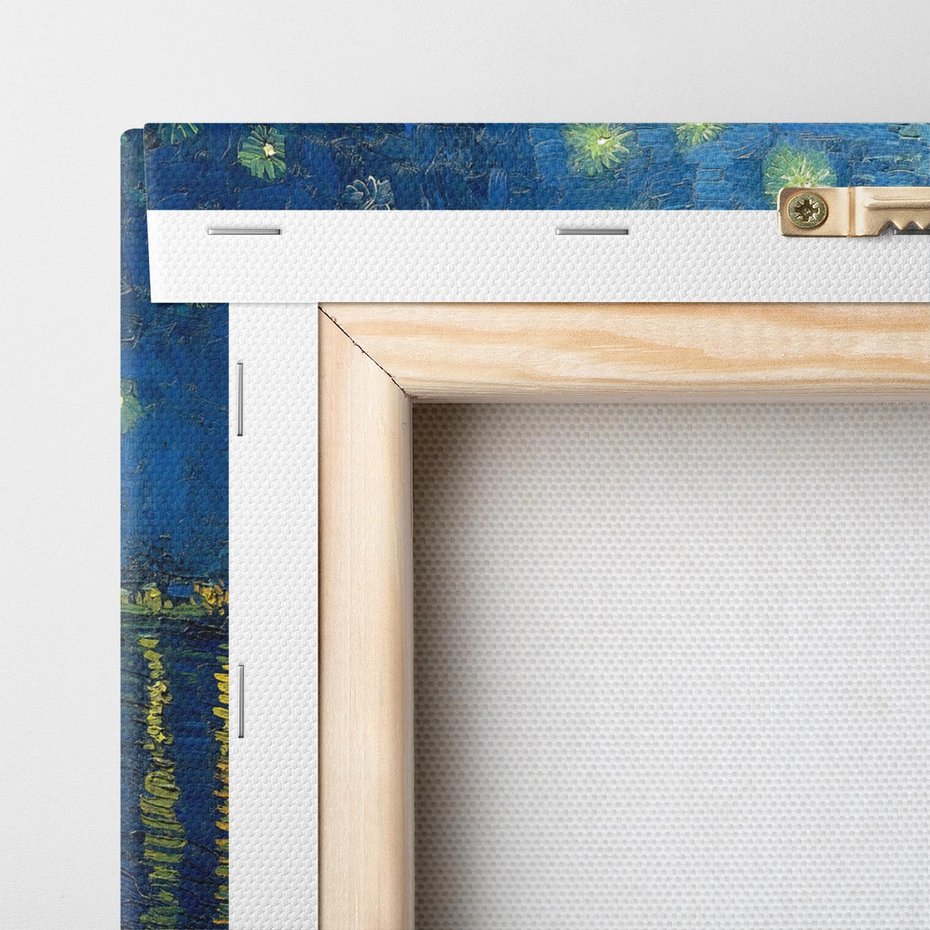 Obraz na płótnie 50x70 - "Starry Night Over the Rhone" (1888) Vincent van Gogh - Reprodukcja - reprodukcja, obraz na płótnie