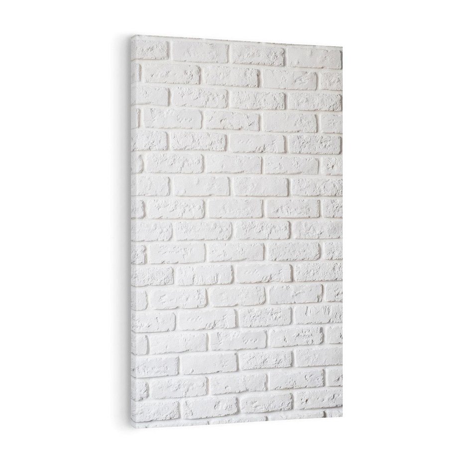 Obraz na płótnie 80x120 - Wymiarowa Struktura - ściana, cegła