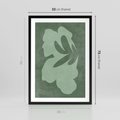 Plakat w ramie 50x70 - Kształty Zieleni - abstrakcyjny kształt, zielony plakat - rama czarna