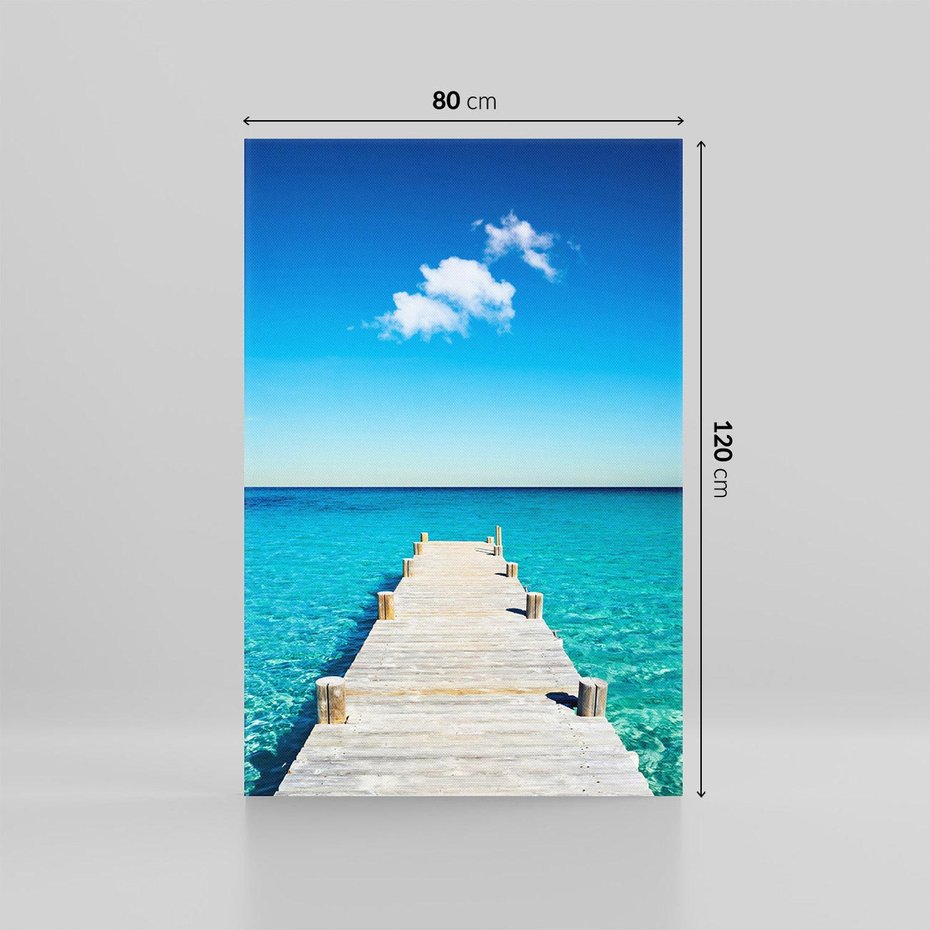 Obraz na płótnie 80x120 - Letnie Morskie Uczucie - morze, pomost