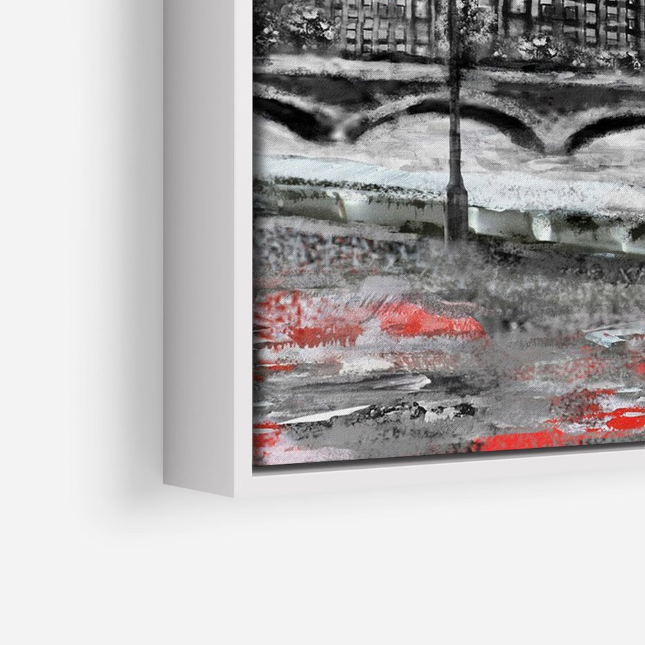 Obraz w ramie 80x120 - Big Ben w Londynie - londyn, big ben - rama biała