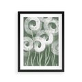 Plakat w ramie 30x40 - Spokojne Plamy Natury - zielony plakat, roślinne motywy - rama czarna