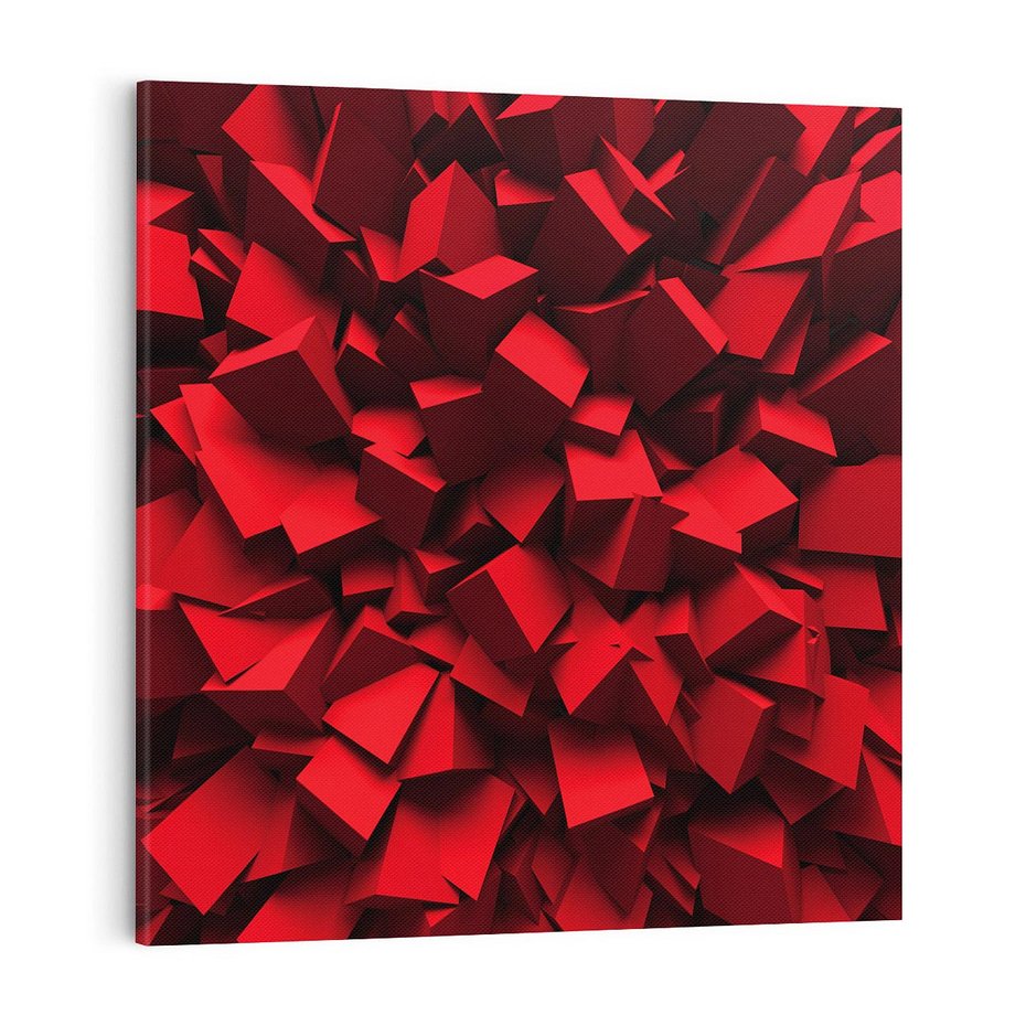 Obraz na płótnie 50x50 - Geometryczny 3D - abstrakcyjna kompozycja - geometryczny, 3D