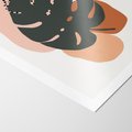 Plakat bez ramy 30x40 - Minimalizm w Liściach Monstery: Plamy i Kropki - minimalizm, monstera plamy