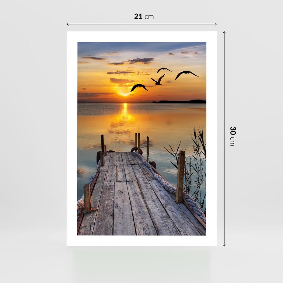 Plakat bez ramy 21x30 - Magia zachodu słońca - zachód, słońca