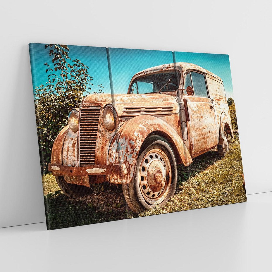 Obraz na płótnie 120x80 - Retro Samochód - retro, samochód